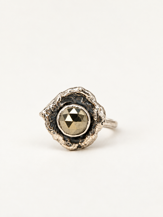 Pyrite Mirrorball Ring