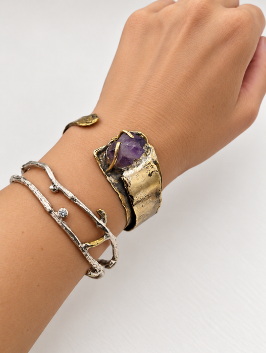 Amethyst Cuff Bracelet