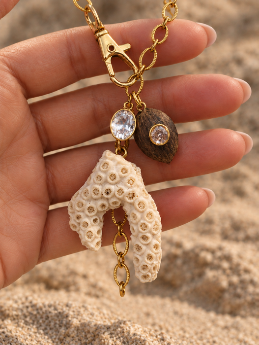 Coconut Coral Cluster Necklace