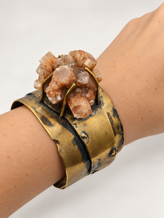 Brutalist Aragonite Cuff