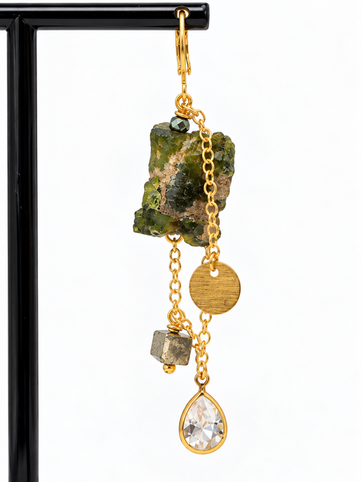 Green Roman Glass Earrings