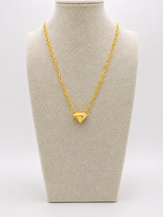 Brass Diamond Necklace