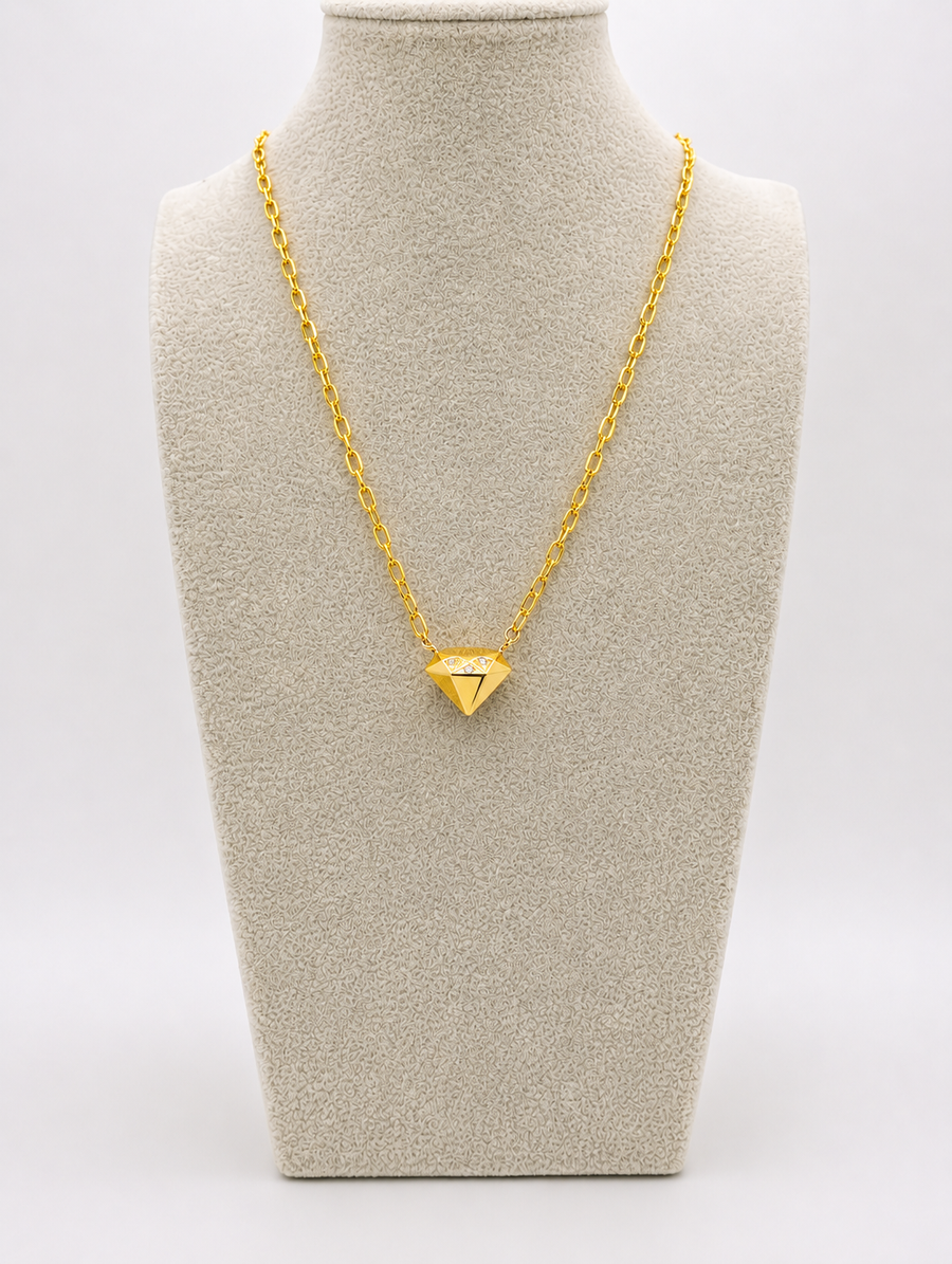 Brass Diamond Necklace
