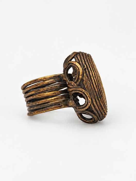 African Brass Diamond Ring