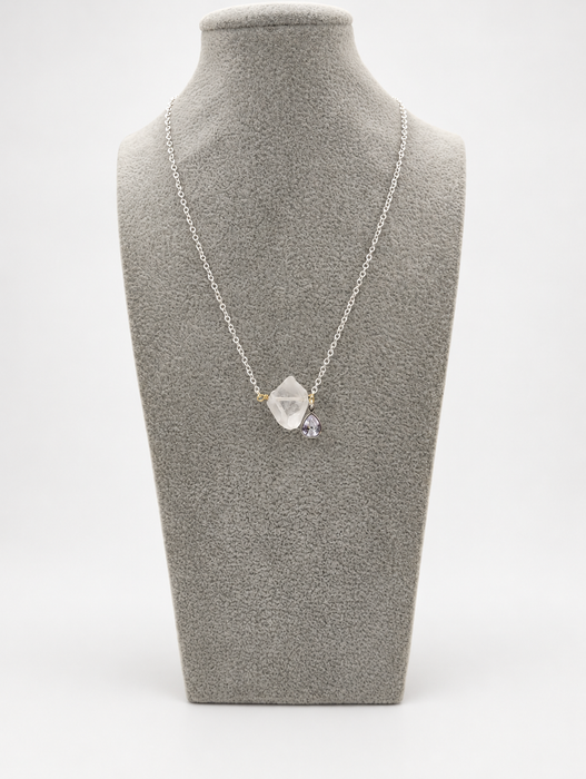 Rock Crystal Teardrop Necklace