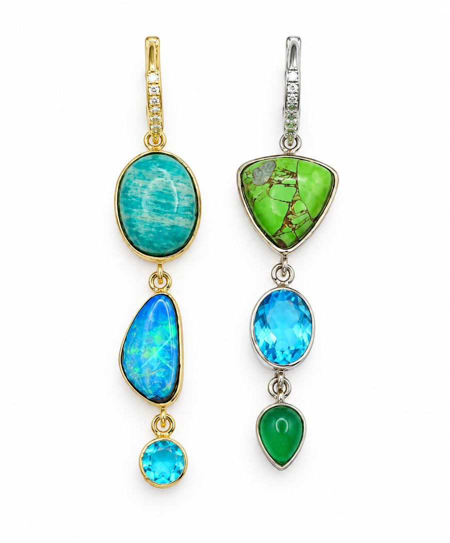 Aqua Drop Earrings