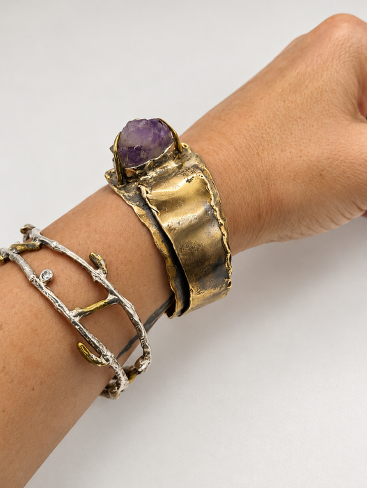 Amethyst Cuff Bracelet