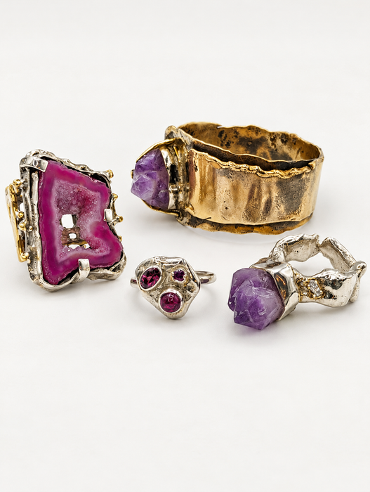 Garnet 3-Stone Ring