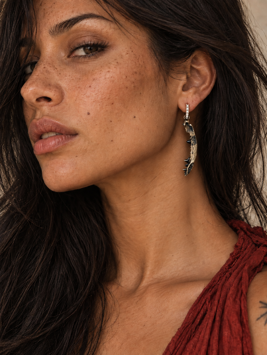 Garnet Bone Earrings