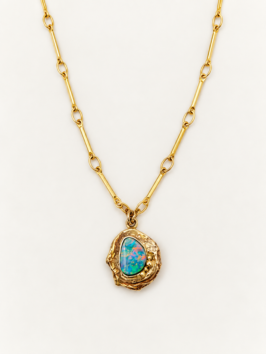 Opal Branch Pendant Necklace