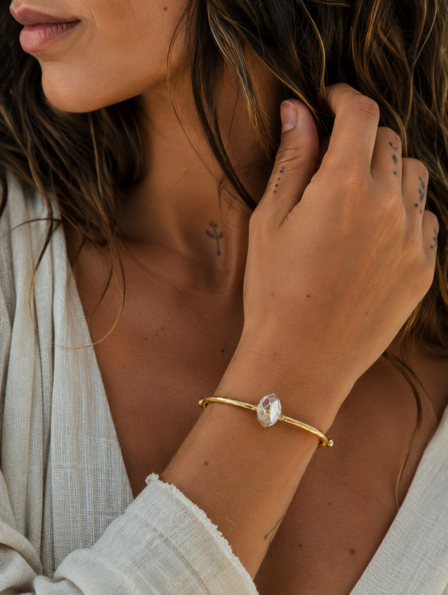 Silver Diamond Cuff