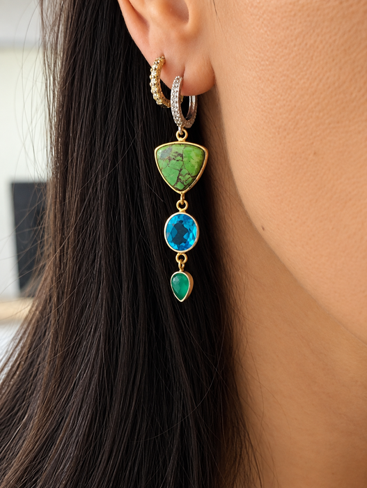 Aqua Drop Earrings
