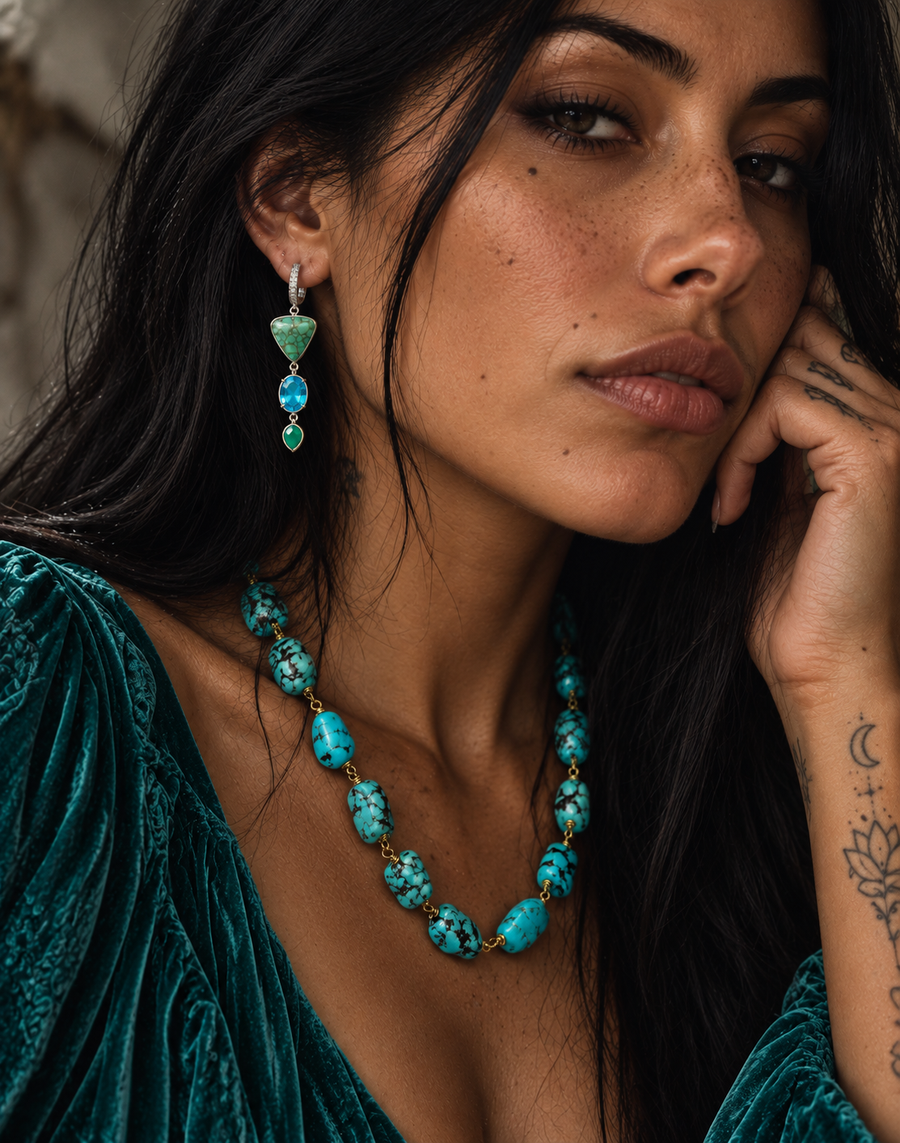 Aqua Drop Earrings