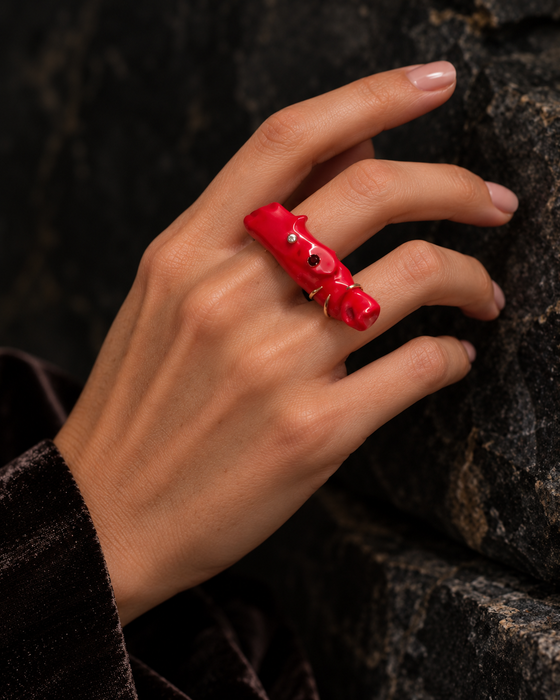 Red Coral Ring