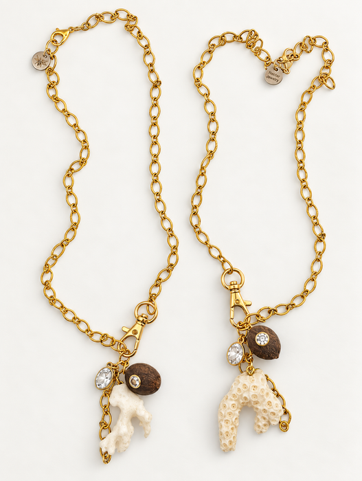 Coconut Coral Cluster Necklace
