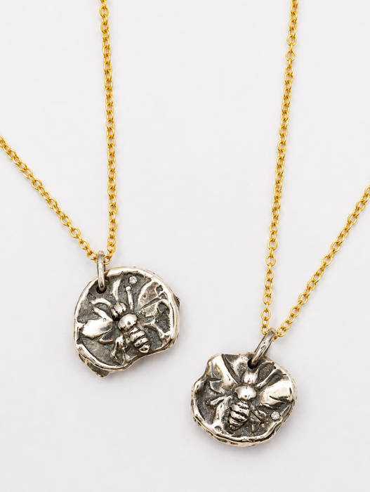 Bee Medallion with Diamond