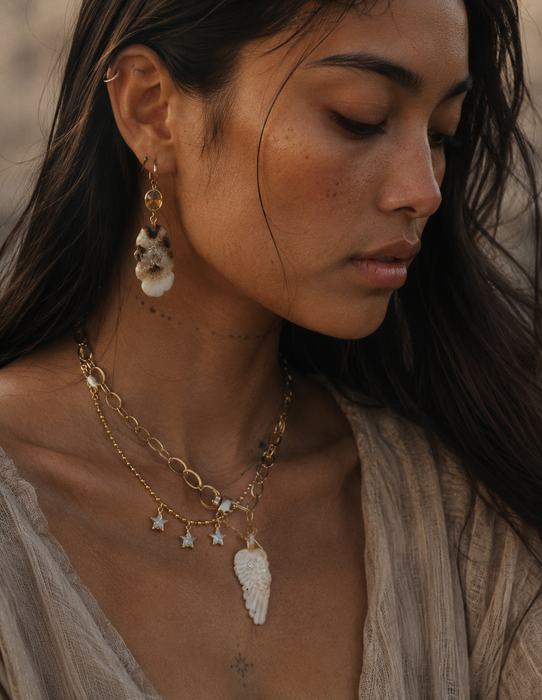 Sterling & Diamond Wing Necklace