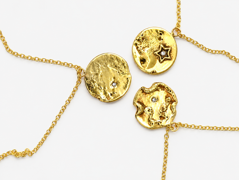 Gold Disk Pendants