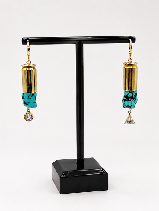 Turquoise Bullet Earrings